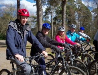 Enjoy biking with friends